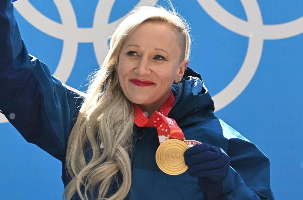 FRANCOIS-XAVIER MARIT - GETTY IMAGES
Kaillie Humphries, racing for the United States, won gold in the Olympic debut of monobob in Beijing.