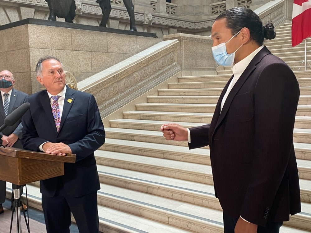 CP
If NDP leader Wab Kinew sat silently while incorrect statements were made publicly, he would have failed the TRC and residential school survivors. (Steve Lambert / The Canadian Press)