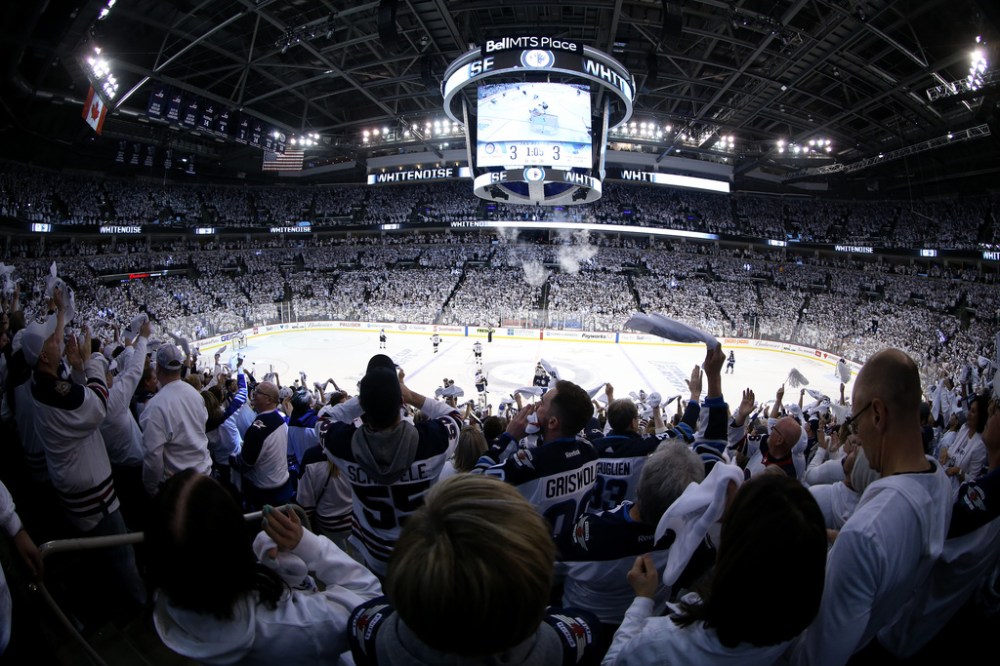 All sports spectators must have all their shots to see a game live, but some people are still weary of crowds. (Trevor Hagan / Winnipeg Free Press files)