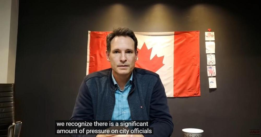 - YouTube
Tom Marazzo is a former Armed Forces member who is now working as a spokesperson for the convoy.