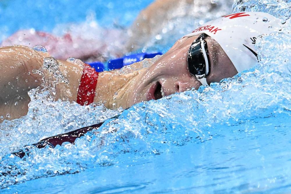 JONATHAN NACKSTRAND - GETTY IMAGES
Canadian swimmer Penny Oleksiak finished strong for a bronze medal in the 200-metre freestyle final at the Tokyo Olympics.