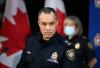 Justin Tang - THE CANADIAN PRESS
Ottawa police Chief Peter Sloly listens to a question at a news conference on updated enforcement measures as a protest against COVID-19 restrictions on Feb. 4, 2022.
