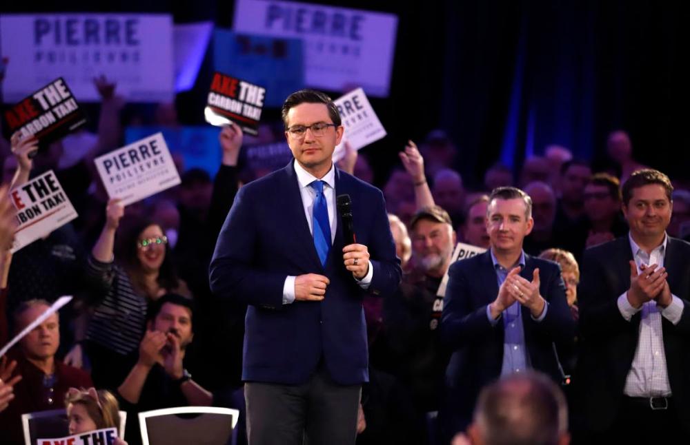 PATRICK DOYLE - THE CANADIAN PRESS
Federal Conservative leadership candidate Pierre Poilievre speaks at an anti-carbon tax rally in Ottawa on March 31. “The question is not whether he leads the enthusiasm race, but rather what this lead means,” Jaime Watt writes.