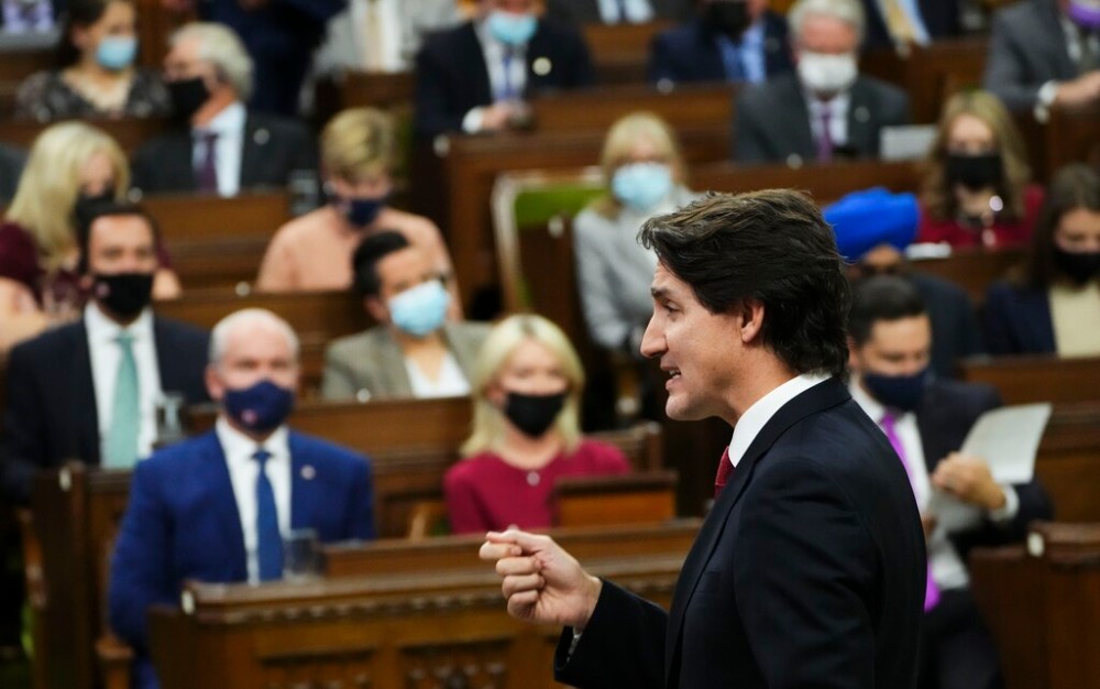 CP
Prime Minister Justin Trudeau rises during question period in the House of Commons on Wednesday. Question period will continue in a hybrid format. (Sean Kilpatrick / The Canadian Press files)
