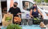 ALEX LUPUL / WINNIPEG FREE PRESS  



Janelle Wride, Delivery Coordinator for Fireweed Food Co-op, and Paul Dyck, a volunteer, pose for a photo with their vegetable stand as part of Fireweed's Veggie Van program on August 19, 2021. The program offers affordable local produce to those in lower income neighbourhoods.