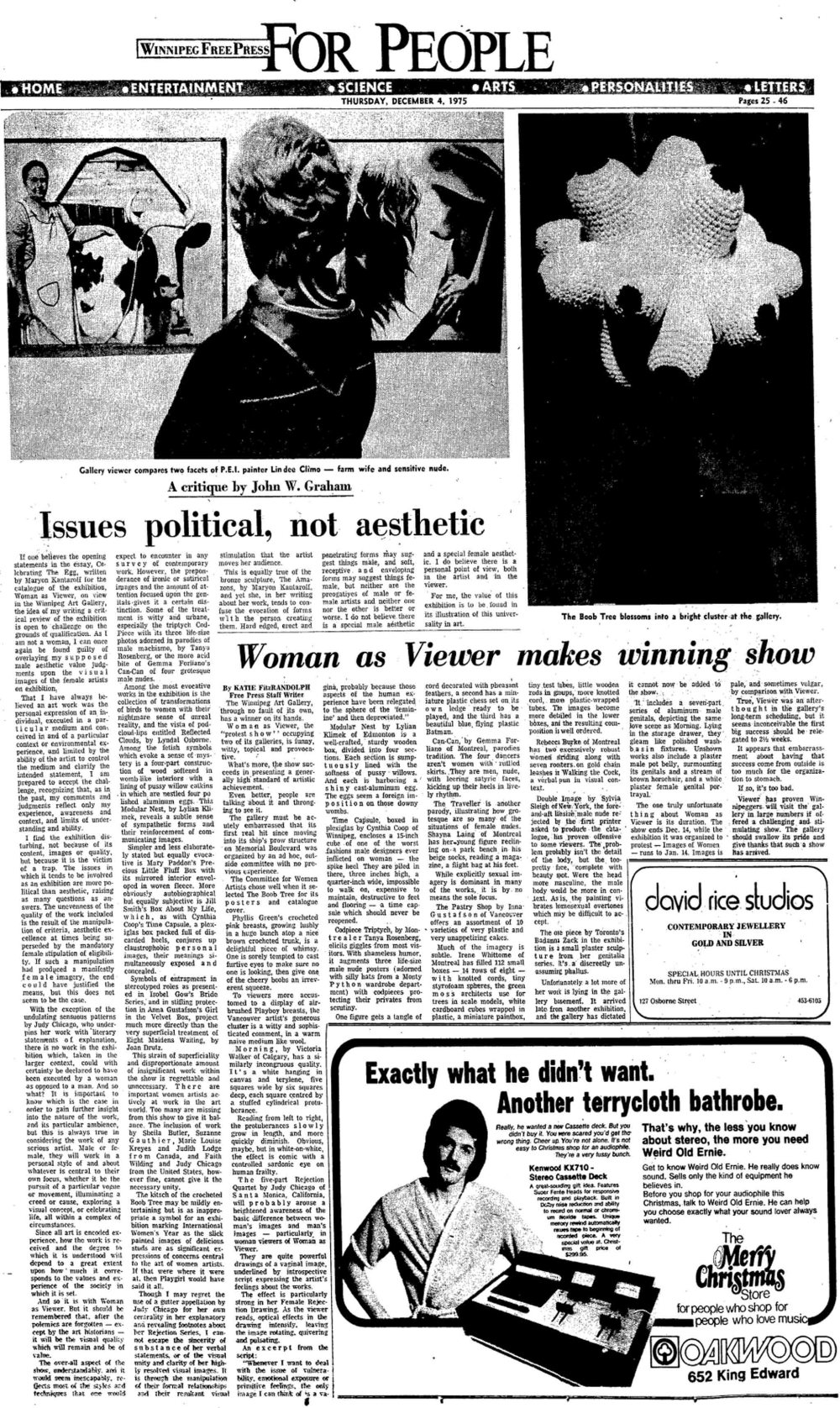Reviews in the Dec. 4. 1975 edition of the Winnipeg Free Press-