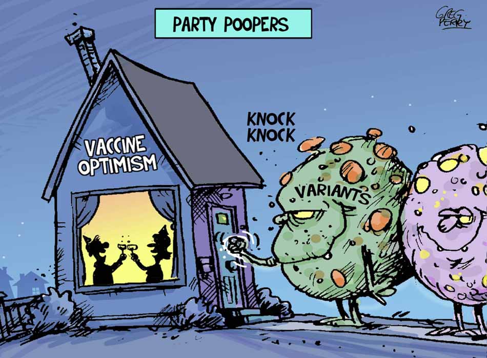 Despite the rollout of vaccines to prevent COVID-19, new variants of the virus pose an ongoing health concern. (Greg Perry)