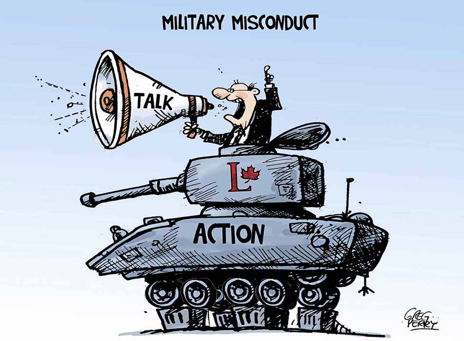 In April, Defence Minister Harjit Sajjan announces an external review of sexual harrassment and misconduct in the Canadian military, the second such probe in the last six years. (Greg Perry)