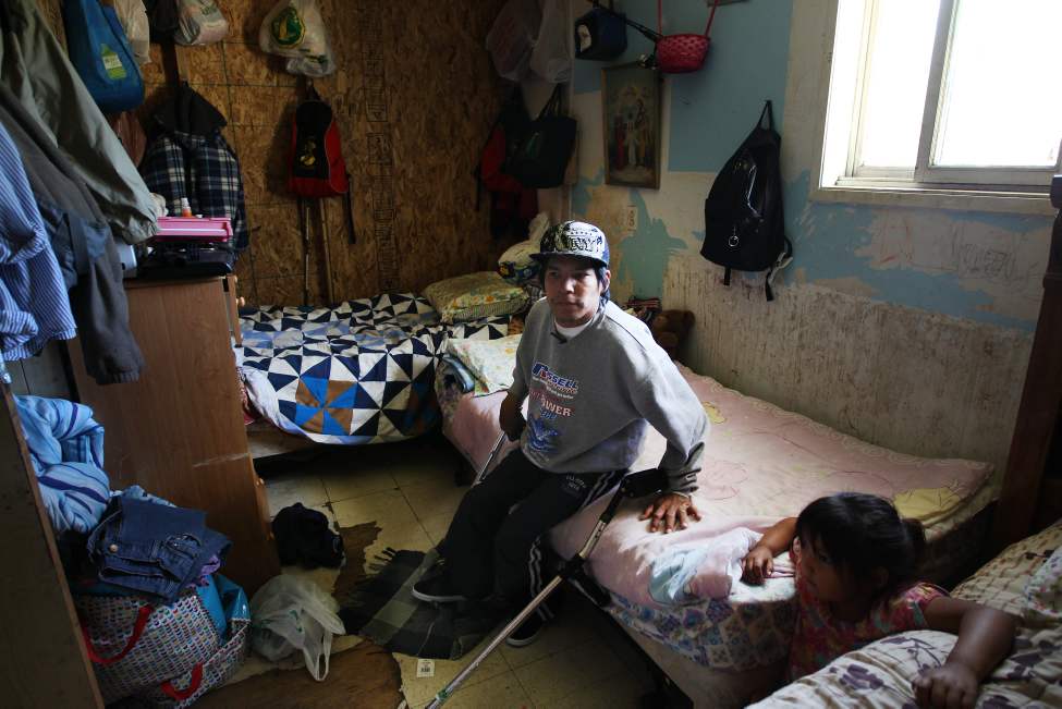 Kevin Taylor lives with cerebral palsy in St. Theresa Point in Island Lakes. His life is a struggle, made worse by the fact that he doesn't have running water.
(JOE BRYKSA / WINNIPEG FREE PRESS)
