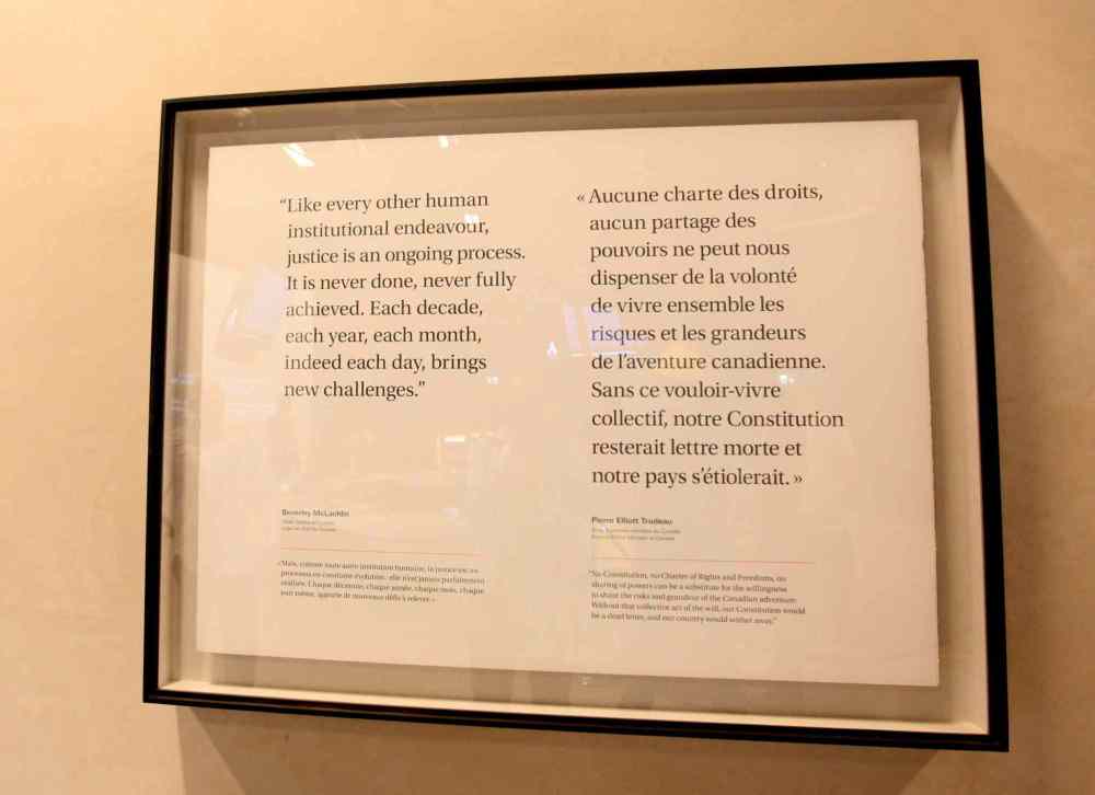 Ruth Bonneville / Winnipeg Free Press
Gallery Installation #4 - Protecting Rights in Canada.