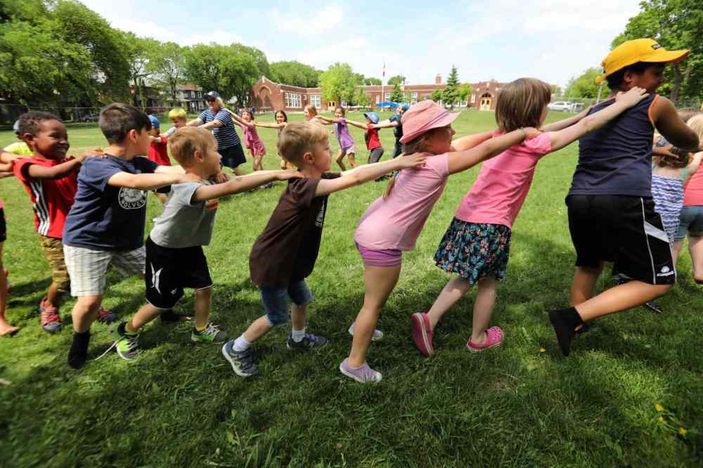 A conga line.