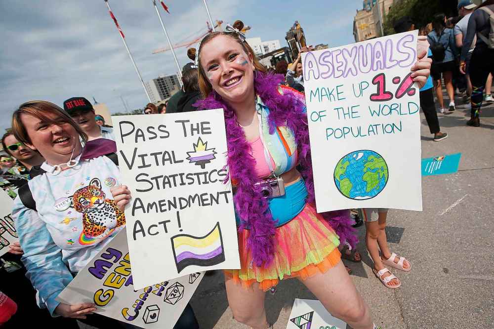 Cassidy Allison from Winnipeg As Alliance gets her message out at the parade.