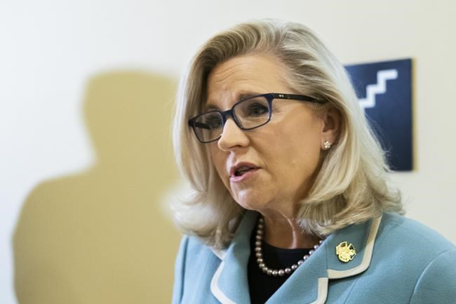 Rep. Liz Cheney, R-Wyo., walks outside the hearing room on Capitol Hill in Washington, Monday, June 13, 2022, for the public hearing of the House select committee investigating the Jan. 6 attack on the U.S. Capitol. (AP Photo/Manuel Balce Ceneta)