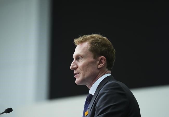 Marc Miller, Minister of Crown-Indigenous Relations provides an update on the Government of Canada's actions and investments to support Indigenous communities regarding the ongoing impacts of residential schools during an announcement in Ottawa on Monday, May 16, 2022. Federal Crown-Indigenous Relations Minister Marc Miller says Pope Francis's upcoming trip to Canada at the moment remains unchanged, but his health is an