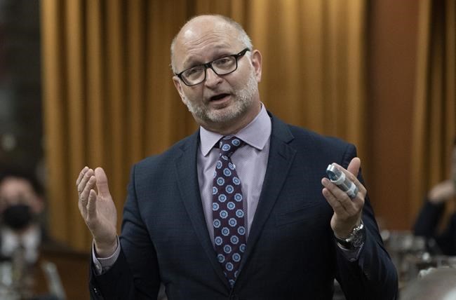 Minister of Justice and Attorney General of Canada David Lametti rises during Question Period, Thursday, June 2, 2022 in Ottawa. Liberal Justice Minister David Lametti is expected to table a bill as early as Friday that would respond to a Supreme Court ruling to allow voluntary extreme intoxication as a defence for serious crimes.THE CANADIAN PRESS/Adrian Wyld