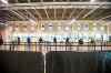 January 4 — Socially-distanced media watch the first Jets skate of the season through multiple layers of glass at the BellMTS Iceplex. (Mikaela MacKenzie / Winnipeg Free Press)