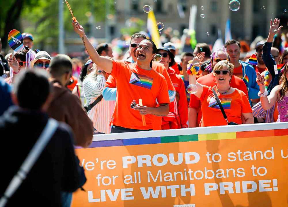 JOHN WOODS / WINNIPEG FREE PRESS
JOHN WOODS / WINNIPEG FREE PRESS
NDP leader Wab Kinew takes part in the Pride Parade.