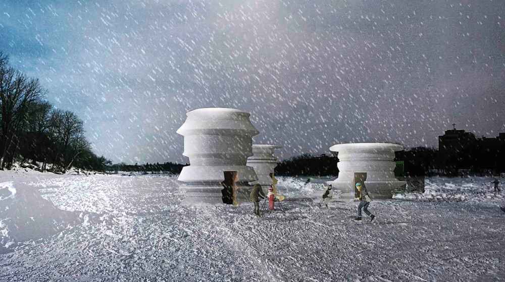 MICHAEL MALTZAN ARCHITECTURE
Arctic Topiaries: To celebrate the future WAG Inuit Art Centre, Michael Maltzan Architecture’s warming hut design is described as