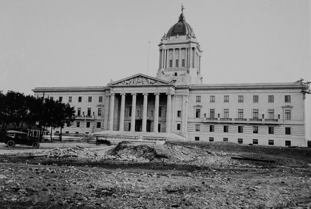 The legislature is completed in 1920 (Archives of Manitoba).