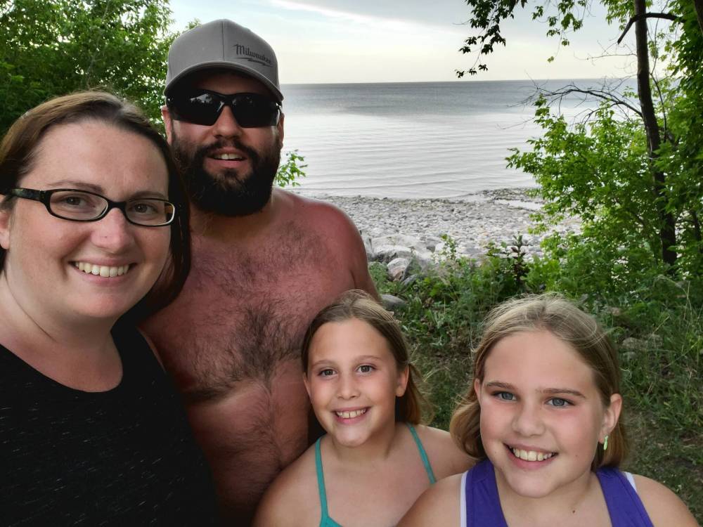 The Breton family, including (from left) Stacey, Dustin, Maicey and Lainey. The family typically goes on upwards of a half-dozen overnight trips to provincial parks during the summer. (Supplied)