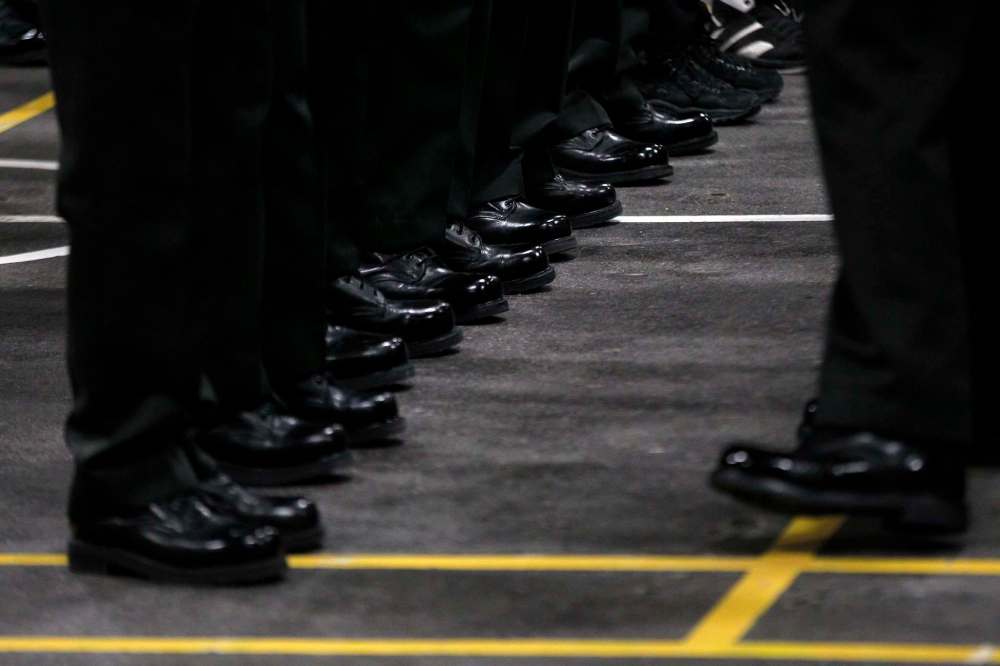 The sharply dressed cadets are ready for inspection.
