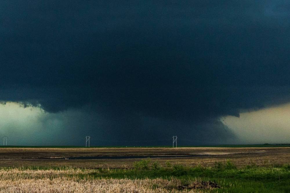 CHRIS GRAHAM PHOTO
Regina-based photographer Chris Graham followed a thunderstorm from Saskatchewan to Manitoba on Sunday. He observed these dark clouds near Moosomin, Sask.