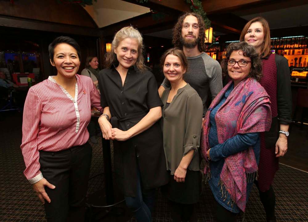 From left: Sarah-Jane Marquez-Hicks (director of finance and administration, Nine Circles), Claire Meiklejohn, Kim Witges (manager, Nine Circles), Brian Hauri, Gayleen Dimond and Cheryl Cusack (Jason Halstead / Winnipeg Free Press)