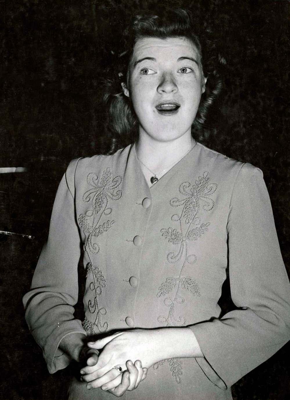 Mary Morrison, 17, performs Come and Trip It.
