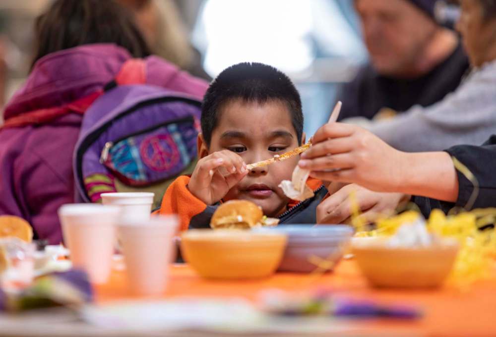 Siloam Mission hosts an annual Easter meal for its community members in Winnipeg.