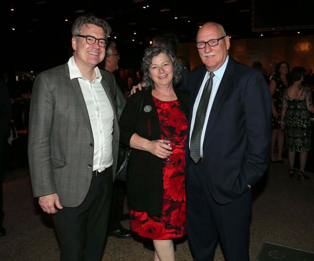 From left: Manitoba Liberal Leader Dougald Lamont, Sheilagh Boisjoli and Lloyd Schreyer.