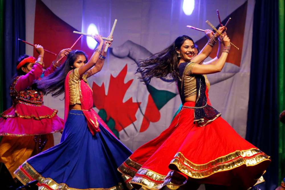 The Pooja’s Dance Academy performs at the India pavilion.