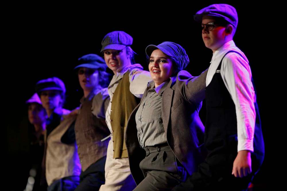 Dancers perform at the United Kingdom pavilion.