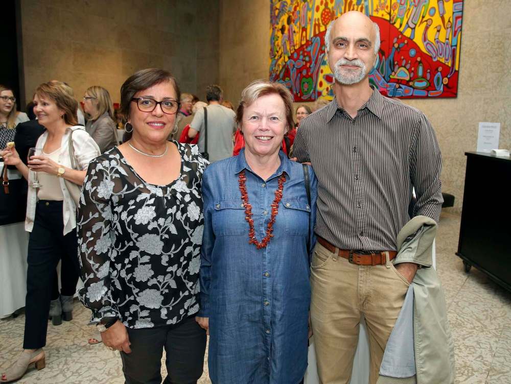 Anahita Aminian (from left), Lynn Cooper and Hesam Aminian at the event.