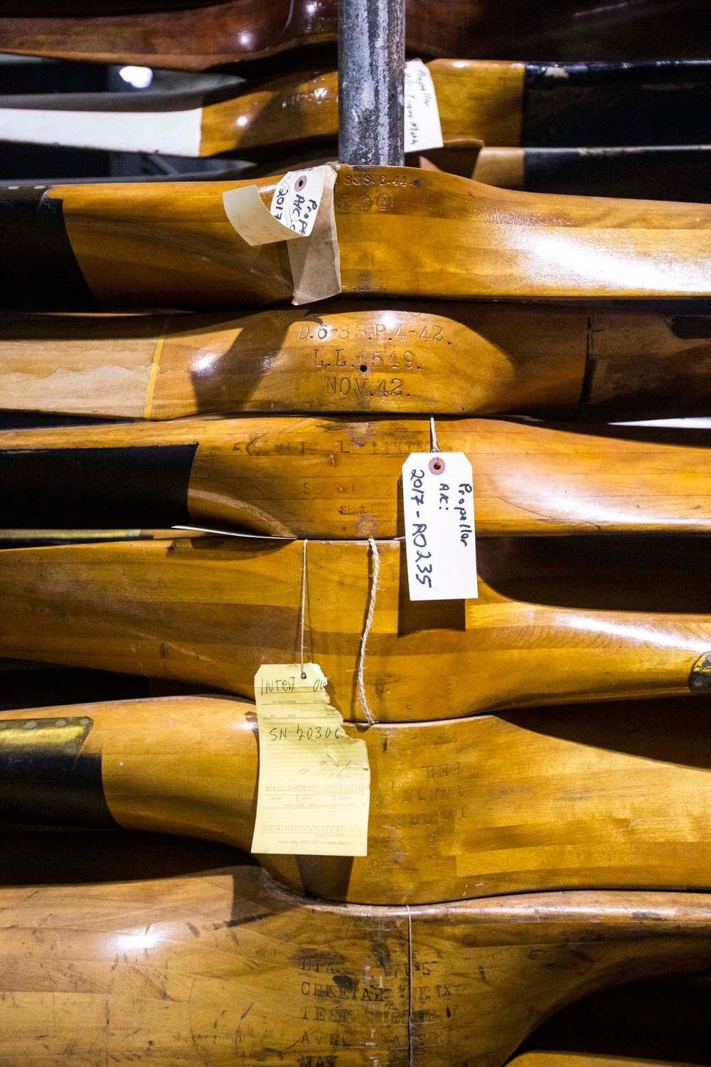 Wooden propellors.