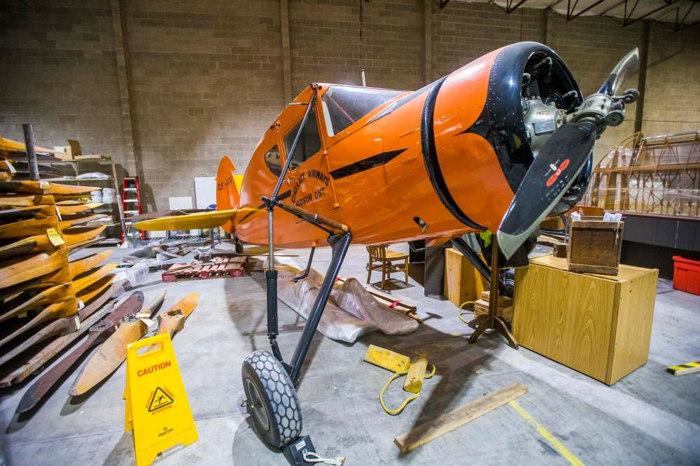 The first airplane ever collected and restored by the museum, a Fairchild 24.