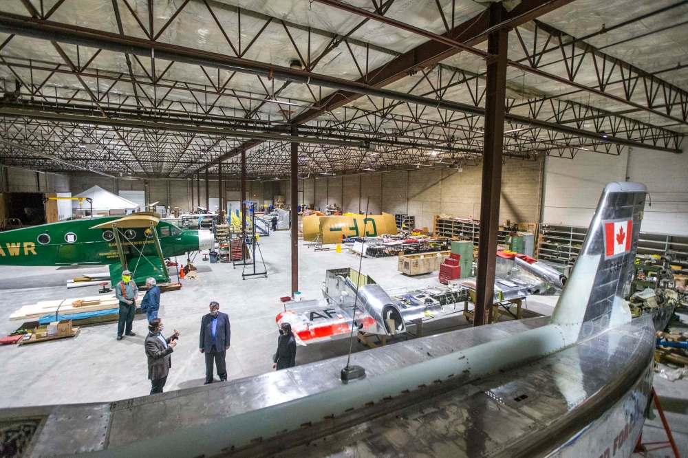 The warehouse where exhibits are being conserved, restored and prepared for the Western Canadian Aviation Museum slated to open in 2022.