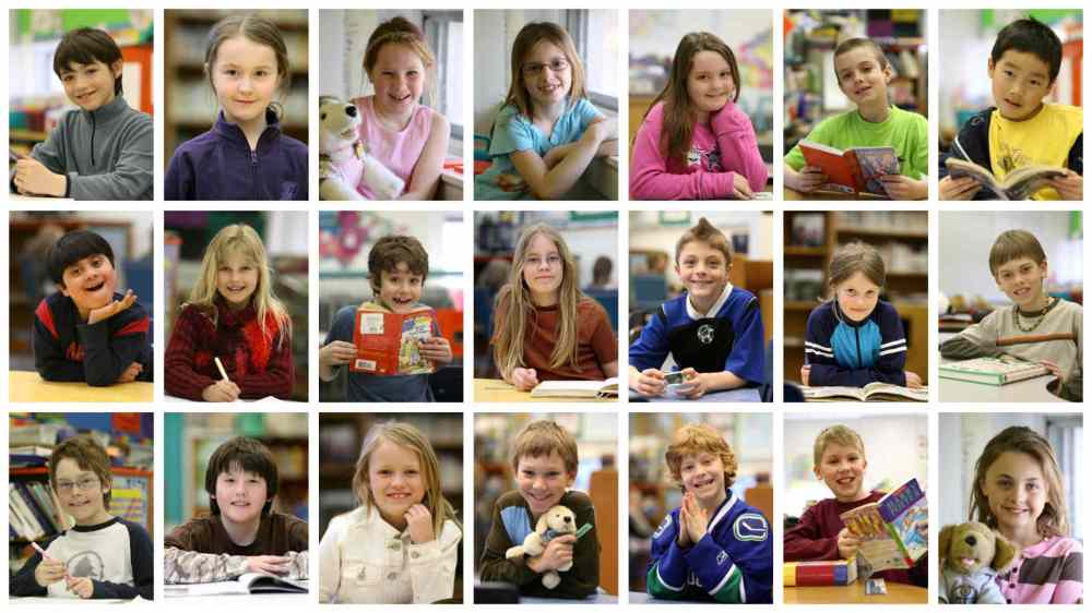 Grade 3: Student portraits.