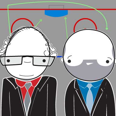 Mike McIntyre (left) and Jason Bell as Dump & Chase.