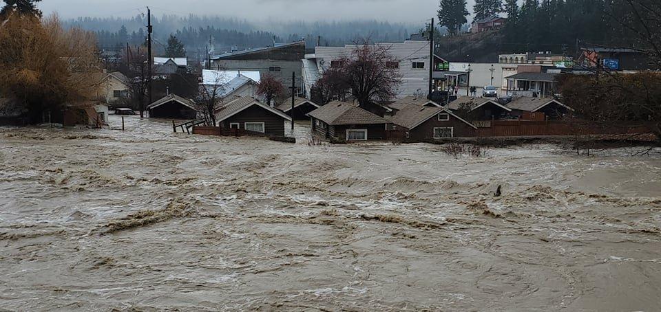- Submitted
Princeton, B.C. on Tuesday, amid the flooding