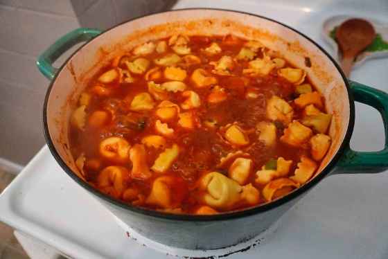 Tortellini soup is one of the easiest to make. (Eva Wasney / Winnipeg Free Press)