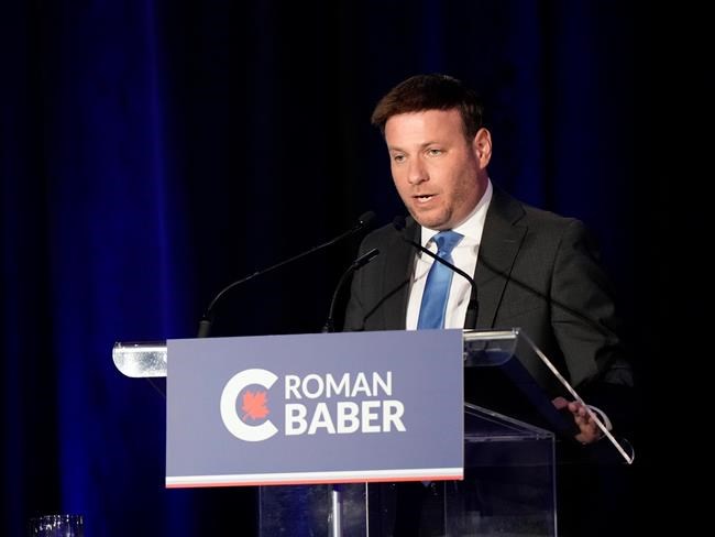 Conservative leadership hopeful Roman Baber takes part in the Conservative Party of Canada French-language leadership debate in Laval, Quebec on Wednesday, May 25, 2022. Baber is asking Conservative party members to give him a second look and not just think of him as their second choice. THE CANADIAN PRESS/Ryan Remiorz