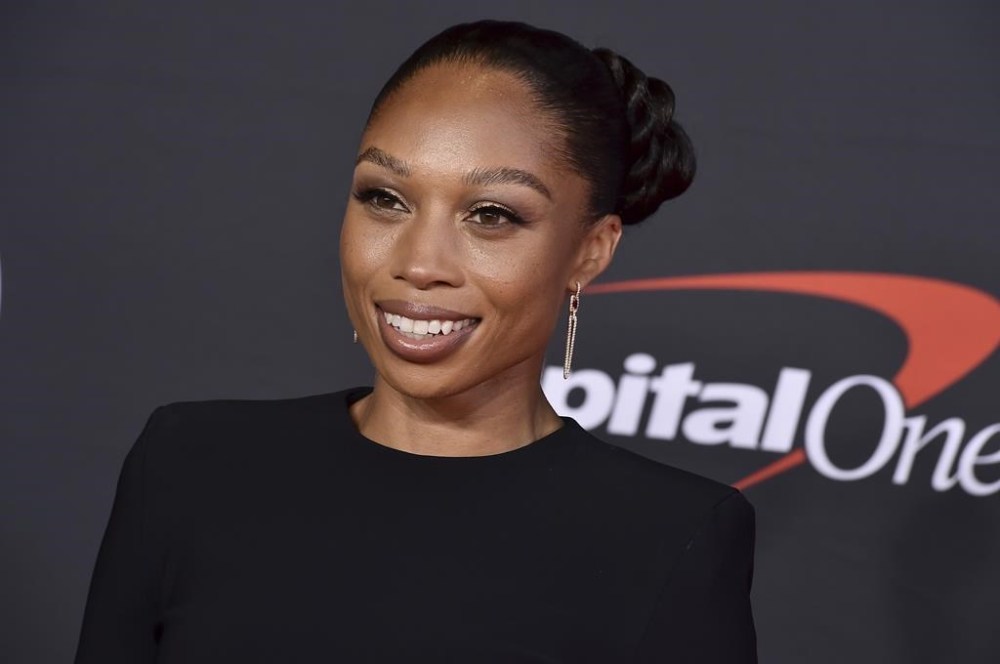 FILE - Track and field runner Allyson Felix arrives at the ESPY Awards, July 20, 2022, at the Dolby Theatre in Los Angeles. American sprint great Allyson Felix and a refugee cyclist originally from Afghanistan have joined the International Olympic Committee’s athletes' commission, it was announced Wednesday, July 27, 2022. Felix is a seven-time Olympic champion. (Photo by Jordan Strauss/Invision/AP, file)