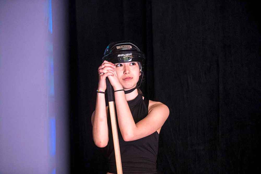 Kaelyn Yoon-MacRae waits in the wings to make her entrance.
