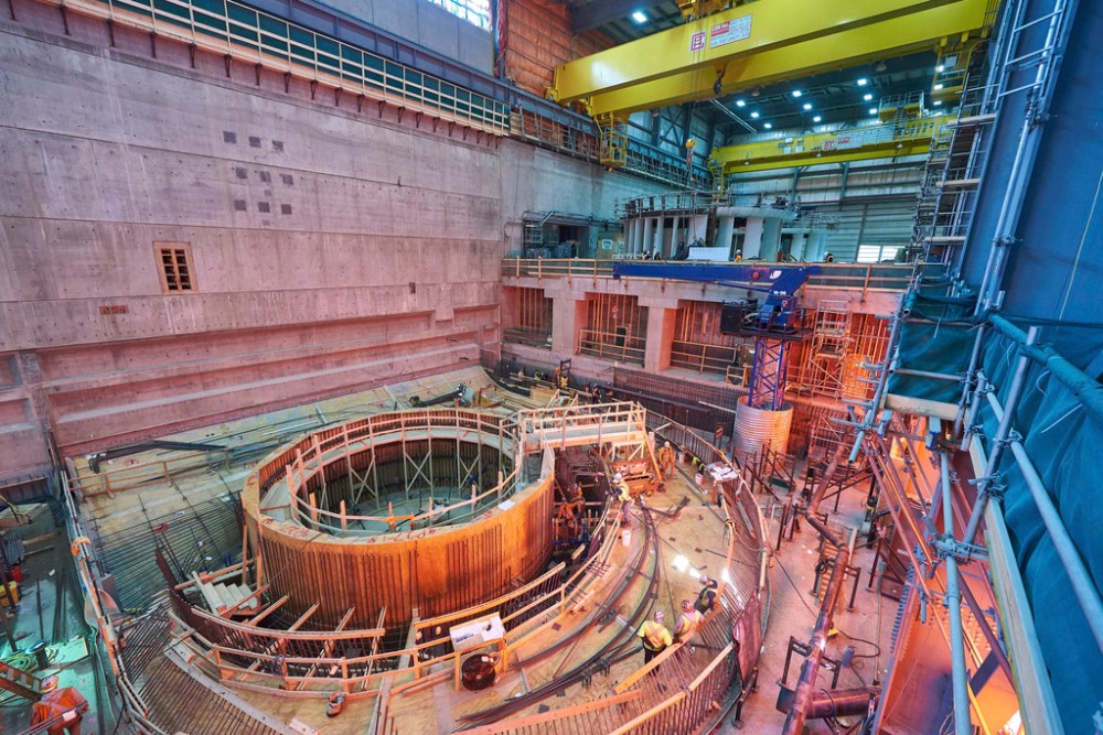 The interior of Keeyask Generating Station in 2018 during construction. (Manitoba Hydro files)