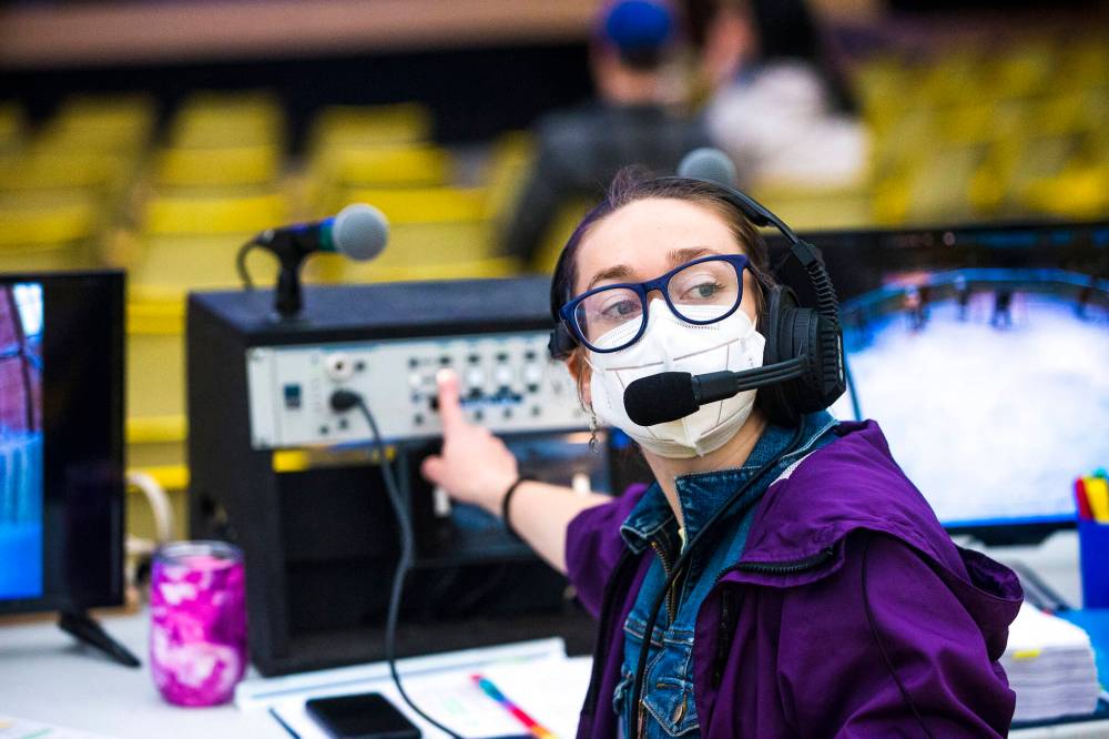 Stage manager Zahra Larche.