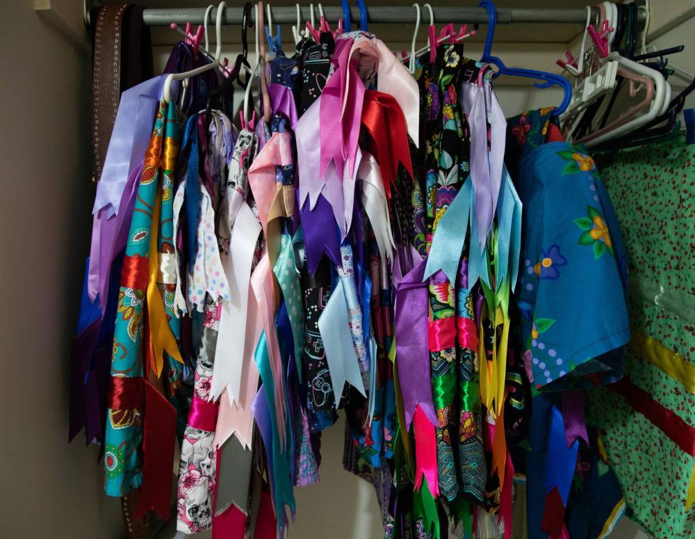 JESSICA LEE / WINNIPEG FREE PRESS
Gosselin started making the skirts in March and now has a dozen to lend out.