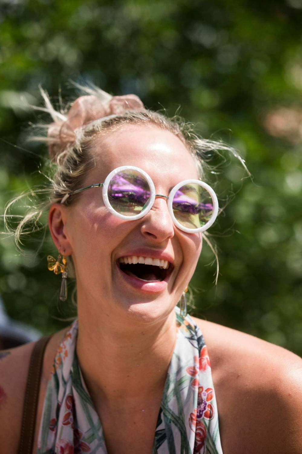 MIKAELA MACKENZIE / WINNIPEG FREE PRESS Breanne Sytnyk poses for a photo at the Winnipeg Folk Fest in Bird’s Hill Park on Friday, July 8, 2022. For Eva Wasney fashion story. Winnipeg Free Press 2022.