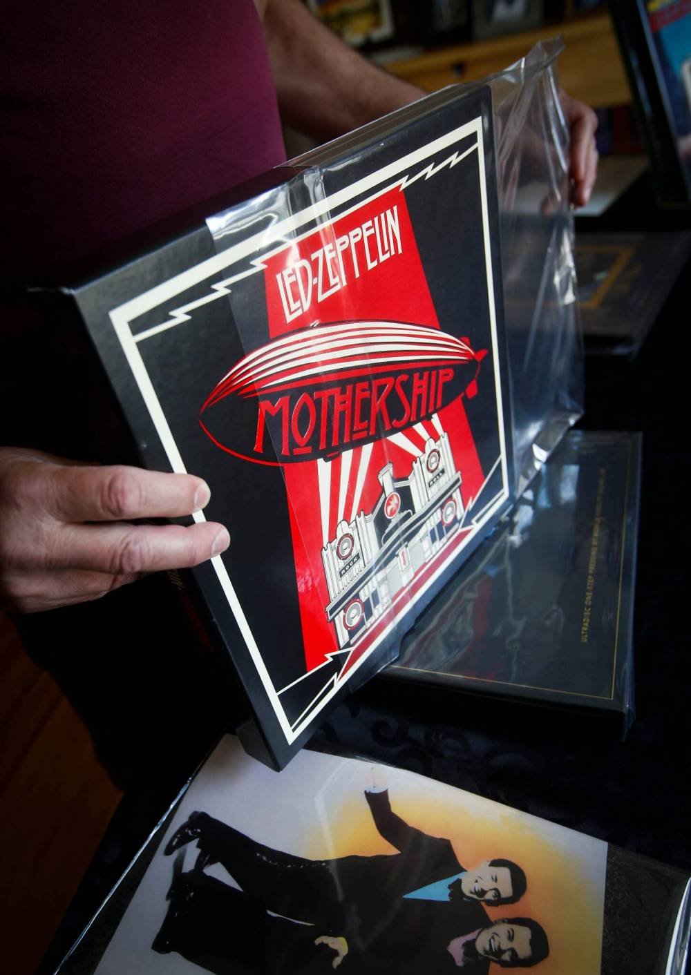 Sarazin is also producing sleeves sized to fit larger boxed sets of LPs, and also made to house other music formats, like compact discs. (John Woods / Winnipeg Free Press)