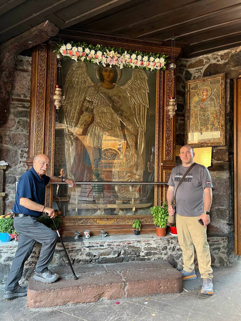 SUPPLIED Leonidas Dimou with son Nik Dimou.