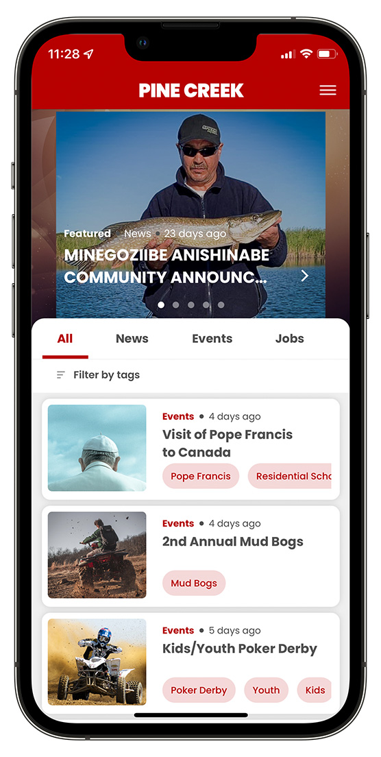 SUPPLIED
The Communikit app allows Pine Creek First Nation to better connect with members.